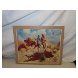 1941 Santa Fe Railroad Lithograph "Going to the