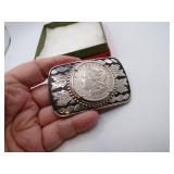 Belt Buckle with 1883 Morgan Silver Dollar