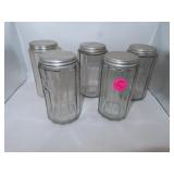 Antique Spice Jar Set (5 Piece) with Places for