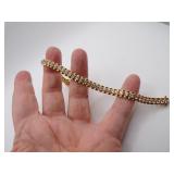 Ornate Bracelet Signed JAS 925 (gold washed)