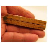 Brass & Wood 12" Upson Nut Co. Fold Out Ruler