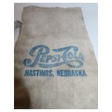 Vintage Pepsi-Cola Coin Bank Bag = Hastings,