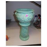 Vintage McCoy Jardiniere - 21" tall overall -