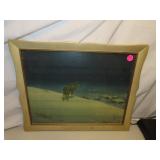 NO SHIPPING - Antique Lone Wolf (looking right)