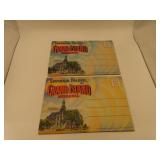 2 Vintage Souvenir of Grand Island Fold Out Post