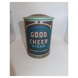 Antique Good Cheer Tin Cigar Tobacco Mug - Neb