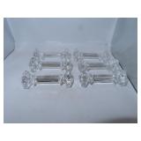 6 Vintage Crystal Knife Rests = 3&3/4" each