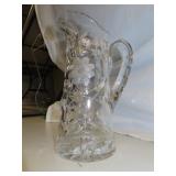 Antique Cut Crystal Pitcher = 11&1/2'
