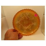 Vintage Apple Blossom Carnival Glass Bowl