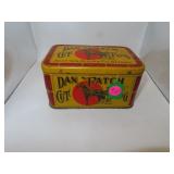 Antique Dan Patch Cut Plug Tobacco Tin = 6" x