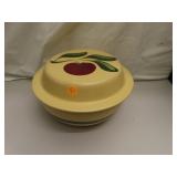 Vintage Watt Ware Apple Covered Bowl = 9&1/2' x 6'