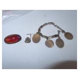 Vintage Sterling Silver Brooch Pin - Tie Tac and