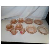 Vintage Pink Depression Glass (Cherry Blossom) 14