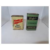 2 Vintage Spice Tins