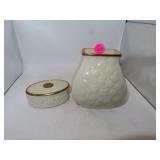 Vintage Lenox Trinket Dish & Vase - Tallest =