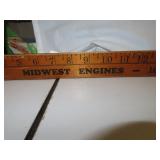Vintage 48" Advertising Stick Ruler - Hastings =