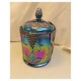 Vintage Indiana Carnival Glass Canister = 7&1/4"