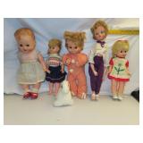 5 Vintage Dolls (all could use a cleaning)