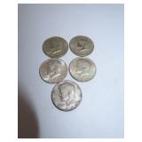 5 (40%) Silver 1969 Kennedy Halves