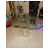 Hollywood Regency Glass - Brass and Lucite Dining