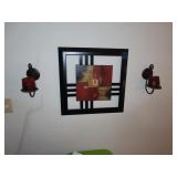Wall Decor with Side Candles = Center Piece =
