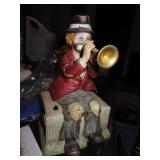 Musical Clown = 11&1/2" = needs batteries