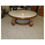 Large Marble Top Coffee Table -  Believed to be
