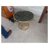 Hollywood Regency Style (1970s) Glass Top & Brass