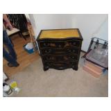 Black Lacquer 4 Drawer Japanese Dresser = 30" x
