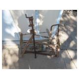 NO SHIPPING - 2 Antique Bucksaws - Meat Saws & Bar