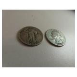 2 (90%) Silver Quarters = 1927 Standing Liberty &