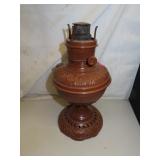 Antique 1893 Naugatuck Ornate Oil Lamp = 12"