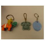3 Vintage Novelty Keychains