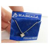 Marsala Tiny Sterling Silver Cross Necklace