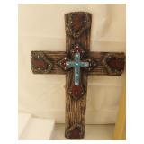 Montana West Cross with Leather - Rhinestones &