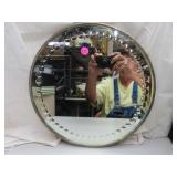 Vintage Beveled Glass Plateau Mirror = 14"