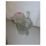 Vintage Glass Turkey on Nest = 7" x 5&1/2"
