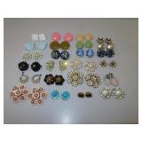 24 Pair of Vintage Clip On & Screw Back Earrings