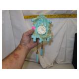 Vintage Ceramic Cuckoo Clock Wall Pocket = 11" x