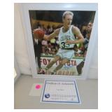 Larry Bird 8x10 Signed Photograph with COA- Framed