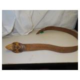 Vintage Cobra Leather Belt = 41" end to end