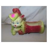 Vintage Royal Copley Kitty Cat Planter = 8" x