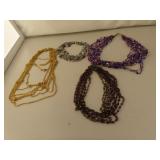 Lot of 4 Multi Strand Necklaces