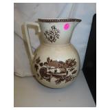 Antique J.F.W. Staffordshire "Seasons" Pitcher -
