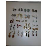 20 Pair Clip On & Screwback Earrings