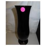 Vintage Black Amethyst Vase = 11&1/4" tall