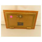 Antique Oak & Brass Post Office Box Bank