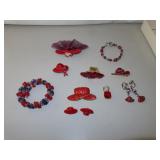 Red Hat Society Brooches - Bracelets - Pendant -
