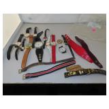 12 Quartz Wrist Watches & 6 Bands (all need