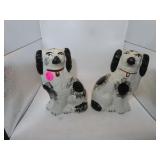 2 Vintage Staffordshire Dog Figurines = 6" each